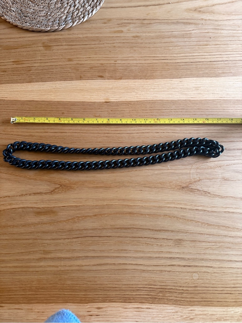 Club Monaco Black Heavy Link Chain Necklace